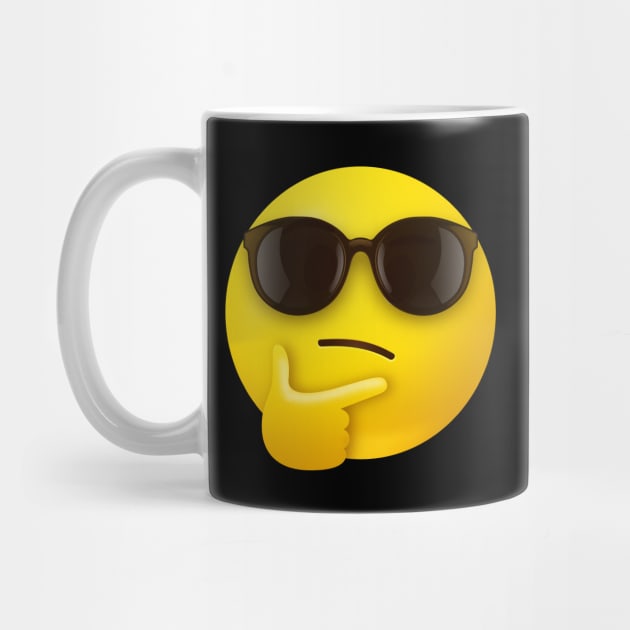 Cool thinking face emoji by Vilmos Varga